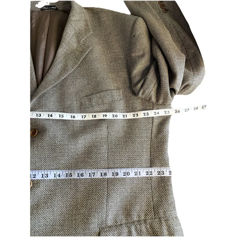 Roberto Zanieri Lanificio di Pray Italy Men 48R Hopsack Silk Wool Sport Blazer